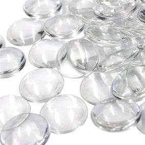 img 3 attached to 💎 100 Pieces Gemstone Clear Round Glass Dome Cabochons Tiles for Cameo (30mm)