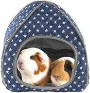 mrtioo stars pattern large guinea pig cave house bed - ideal for rabbits, squirrels, chinchillas, hamsters, hedgehogs - small animal cage warm supplies - machine washable logo