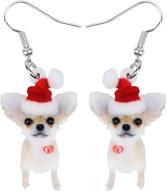 cute christmas dog earrings: delightful dangle jewelry for girls and women, perfect holiday gifts! logo