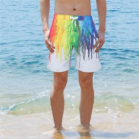 img 2 attached to 👦 Vibrant Beachwear: Idgreatim Boys' Clothing with Drawstring Swimwear