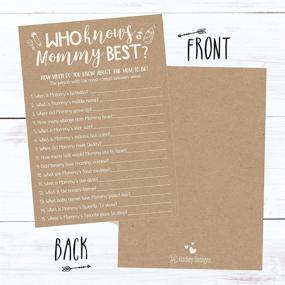 img 2 attached to 🎉 25 Rustic Kraft Baby Shower Game Ideas - Fun activities for Boys, Girls, and Gender Neutral Parties - Who Knows Mom Best? Game Bundle Pack for Kids, Mom, Dad, and Coed Couples - Gender Reveal, New Parent Guessing, Funny Questions