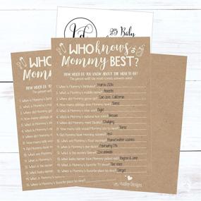 img 3 attached to 🎉 25 Rustic Kraft Baby Shower Game Ideas - Fun activities for Boys, Girls, and Gender Neutral Parties - Who Knows Mom Best? Game Bundle Pack for Kids, Mom, Dad, and Coed Couples - Gender Reveal, New Parent Guessing, Funny Questions