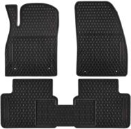 🚗 custom fit rubber car floor mats for buick regal 2017 2018 2019 - odorless, washable foot carpet - heavy duty, anti-slip - all weather protection liner - black logo