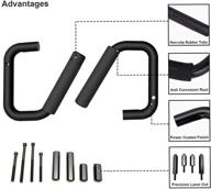 🚀 enhance your jeep wrangler's style and functionality with a set of 2 black textured front grab bars – compatible with 2007-2017 jeep wrangler jk jku car logo