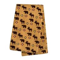 🐻 cozy and cute: northwoods animals deluxe flannel swaddle blanket logo