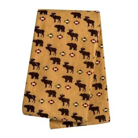 img 4 attached to 🐻 Cozy and Cute: Northwoods Animals Deluxe Flannel Swaddle Blanket