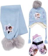 disney girls' insulated snow glove set – minnie mouse/frozen winter hat, scarf, mittens/gloves (toddler/little kid) - enhanced seo logo