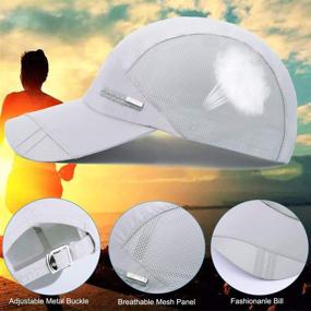 img 2 attached to 🧢 High-Performance Quick-Dry Mesh-Back Cooling Sun Hats for Golf, Cycling, Running, and Fishing