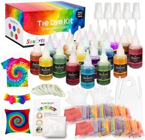 img 4 attached to 🎨 DoreenBow Tie Dye Kit - Set of 26 Vibrant Colors for DIY Tie Dyeing on Clothes & T-Shirts - Includes Rubber Bands, Gloves, and Spray Nozzles - Perfect for School Events, Parties & All Ages