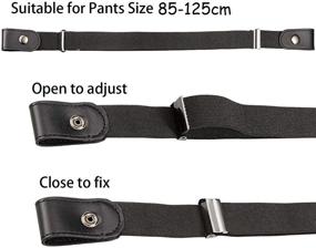 img 1 attached to 👖 Invisible Women's Belt: Adjustable No Buckle Elastic Waistband for Jeans Pants