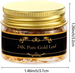 img 2 attached to 🌟 24K Gold Leaf Flakes with Tweezers - 30mg Edible Genuine Gold Leaf for Culinary, Confectionery & Beauty Décor