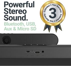 img 2 attached to 🔊 Majority Atlas Bluetooth Sound Bar - 20 Watts, Multi-Connection, Portable, 8-Hour Battery Life