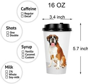 img 3 attached to Youngever 72 Sets Disposable Coffee Cups with Lids, To Go Hot Coffee Cups, Sturdy Paper Cups with Lids, Dog Puppy Themed Design for Enhanced SEO