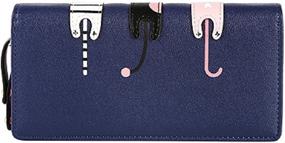 img 3 attached to Cute Cat Wallet Coin Purse Bifold Long Purse with Zipper for Women