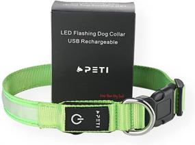 img 3 attached to 🐶 Rechargeable LED Dog Collar - Enhanced Visibility with 3 Lighting Modes - Waterproof & Adjustable Pet Safety Collar, Reflective Light Up Collar for Dogs…