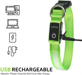 img 1 attached to 🐶 Rechargeable LED Dog Collar - Enhanced Visibility with 3 Lighting Modes - Waterproof & Adjustable Pet Safety Collar, Reflective Light Up Collar for Dogs…