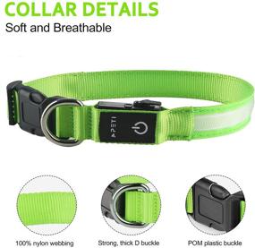 img 2 attached to 🐶 Rechargeable LED Dog Collar - Enhanced Visibility with 3 Lighting Modes - Waterproof & Adjustable Pet Safety Collar, Reflective Light Up Collar for Dogs…