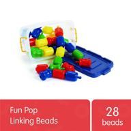 excellerations funpop fun pop linking beads: stem toy for toddlers and preschoolers – develop fine motor skills and creativity with snap-together plastic beads (28 pieces) logo