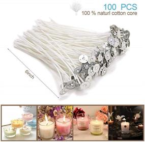 img 2 attached to DINGPAI 100Pcs Cotton Candle Pre Waxed