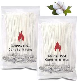 img 4 attached to DINGPAI 100Pcs Cotton Candle Pre Waxed