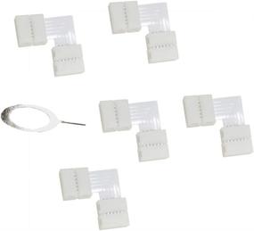 img 1 attached to Enhance Your Lighting Setup with 5-Pack White Cut-End Connectors for Philips Hue Lightstrip Plus