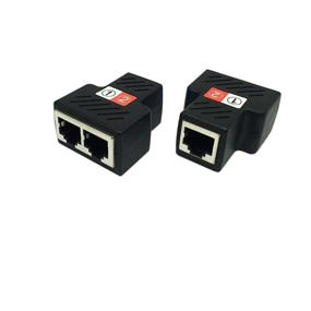 img 4 attached to 🔌 (Пара) Разветвитель RJ45 адаптер для общего использования Ethernet-кабеля - Cat5, Cat5e, Cat6, Cat7 - Идеально подходит для роутера, телевизора, камеры, ПК, ноутбука - Черный