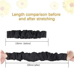 img 3 attached to 🌸 Blueshaw Fabric Elastic Scrunchie Watch Band - Compatible with Garmin vivoactive 4S 40mm/Vivomove 3S - Cute & Stylish Replacement Straps (Black)