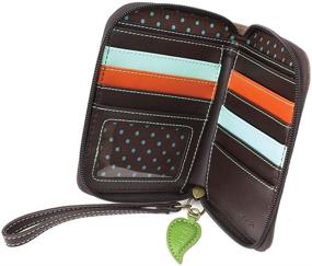 img 1 attached to CHALA Zip Around Wallet Sunflower Brown Women's Handbags & Wallets and Wallets