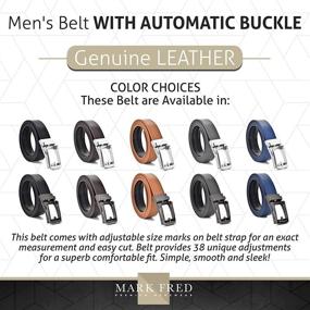 img 2 attached to Ratchet Belt Genuine Leather Automatic Men's Accessories in Belts