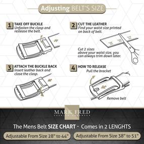 img 1 attached to Ratchet Belt Genuine Leather Automatic Men's Accessories in Belts