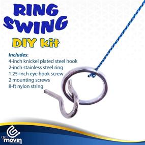 img 3 attached to 🏓 GETMOVIN SPORTS Hook and Ring Swing DIY Kit - Stainless Steel Hardware - Nylon String Ring Toss Game - Indoor/Outdoor Fun, Endless Hours of Entertainment!