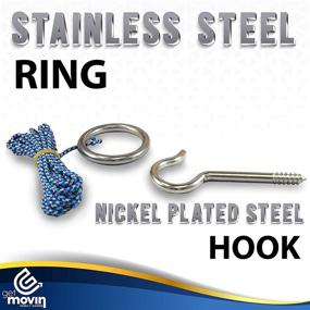 img 2 attached to 🏓 GETMOVIN SPORTS Hook and Ring Swing DIY Kit - Stainless Steel Hardware - Nylon String Ring Toss Game - Indoor/Outdoor Fun, Endless Hours of Entertainment!