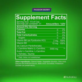 img 2 attached to 🍓 NutraKey L-Carnitine 3000mg: Sugar-Free, Gluten-Free Fuel Booster (Passion Berry) - 31 Servings