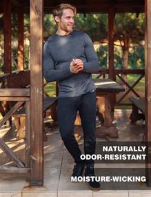 img 1 attached to 🧦 Ultimate Comfort and Performance: Merino.tech 100% Merino Wool Base Layer Mens Bottom Pants with Thermal Underwear Long Johns + Wool Socks