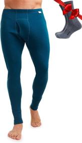 img 4 attached to 🧦 Ultimate Comfort and Performance: Merino.tech 100% Merino Wool Base Layer Mens Bottom Pants with Thermal Underwear Long Johns + Wool Socks