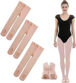 img 4 attached to IMucci Pairs Ballet Dance Tights Sports & Fitness