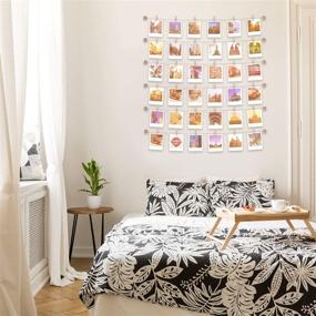 img 1 attached to 📸 Hanging Instant Photo Display: Stylish Wall Decor with Clips for Home, Dormitory, and Cafe