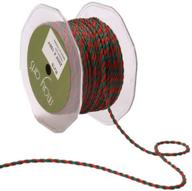 🎀 vibrant red and green twisted rope ribbon by may arts: 1/16-inch width logo