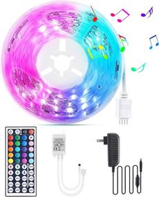 img 4 attached to 🎄 Vibrant Christmas LED Strip Lights: 16.4 FT RGB with Remote-Control - Perfect for Festive Decor, Bedroom, Kitchen, Parties, and More!