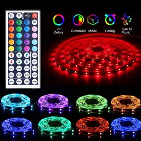 img 3 attached to 🎄 Vibrant Christmas LED Strip Lights: 16.4 FT RGB with Remote-Control - Perfect for Festive Decor, Bedroom, Kitchen, Parties, and More!