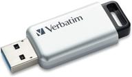 🔒 вербатим 32гб стор н гоу секюр про usb 3.0 флеш-накопитель: аппаратное шифрование aes 256 - серебряный логотип