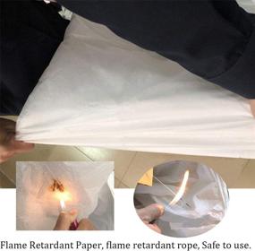 img 1 attached to ✨ Premium 6/8/21/29 Pack Sky Lanterns: Eco-Friendly, Biodegradable, Perfect for Weddings, Birthdays, Memorials, and More! Enhanced Safety with Flame Retardant Paper (White) - 6-Pack