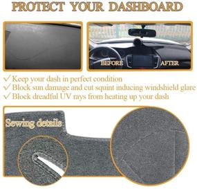 img 2 attached to 🔘 Custom Fit Dash Cover Mat Pad for Dodge Ram 1500/2500/3500 2006-2008, 2500/3500 2009 (Without Dash Speakers) - Gray