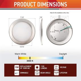 img 2 attached to OSTWIN (1 Pack) 6 Inch LED Disk Light