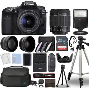 img 1 attached to Canon EOS 90D DSLR Camera Body with Canon EF-S 18-55mm f/3.5-5.6 Lens: Complete Bundle + 64GB + Flash + Case - International Model