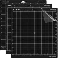 🔳 doohalo 3 пакет заменяемых стандартных клеевых виниловых ковриков для cricut maker и explore air 2/one умной режущей машины 12x12 дюймов - эффективное решение для режущего коврика логотип