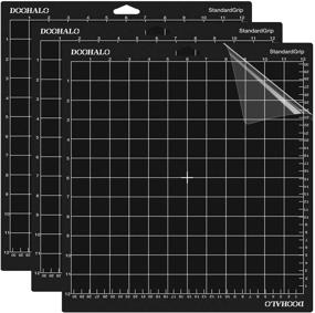 img 4 attached to 🔳 DOOHALO 3 Пакет заменяемых стандартных клеевых виниловых ковриков для Cricut Maker и Explore Air 2/One умной режущей машины 12x12 дюймов - эффективное решение для режущего коврика
