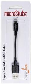 img 1 attached to CableJive USB-A to Micro USB 🔌 Cable - 7 cm Length - Black