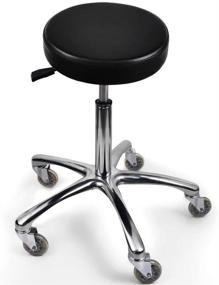 img 4 attached to Explore the Versatile Adjustable Stool and 💺 Stylish Black Round Chair for Salon & Spa Use