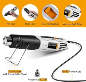 img 3 attached to 🔥 Versatile 380W BATAVIA Dual Temp Mini Heat Gun: Perfect for Crafts, Electronics Repair, Embossing, Soldering, Shrink Wrapping & More!